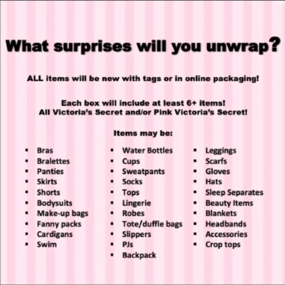 New VS Pink & Victoria’s Secret Mystery Box 📦 - Picture 3 of 7